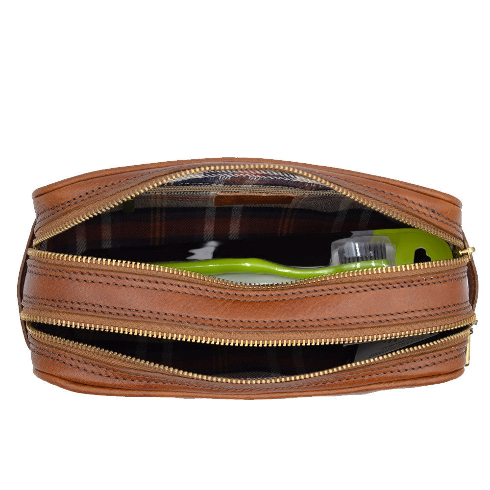 Beauty Case da Viaggio in pelle doppio scomparto MAR-4401