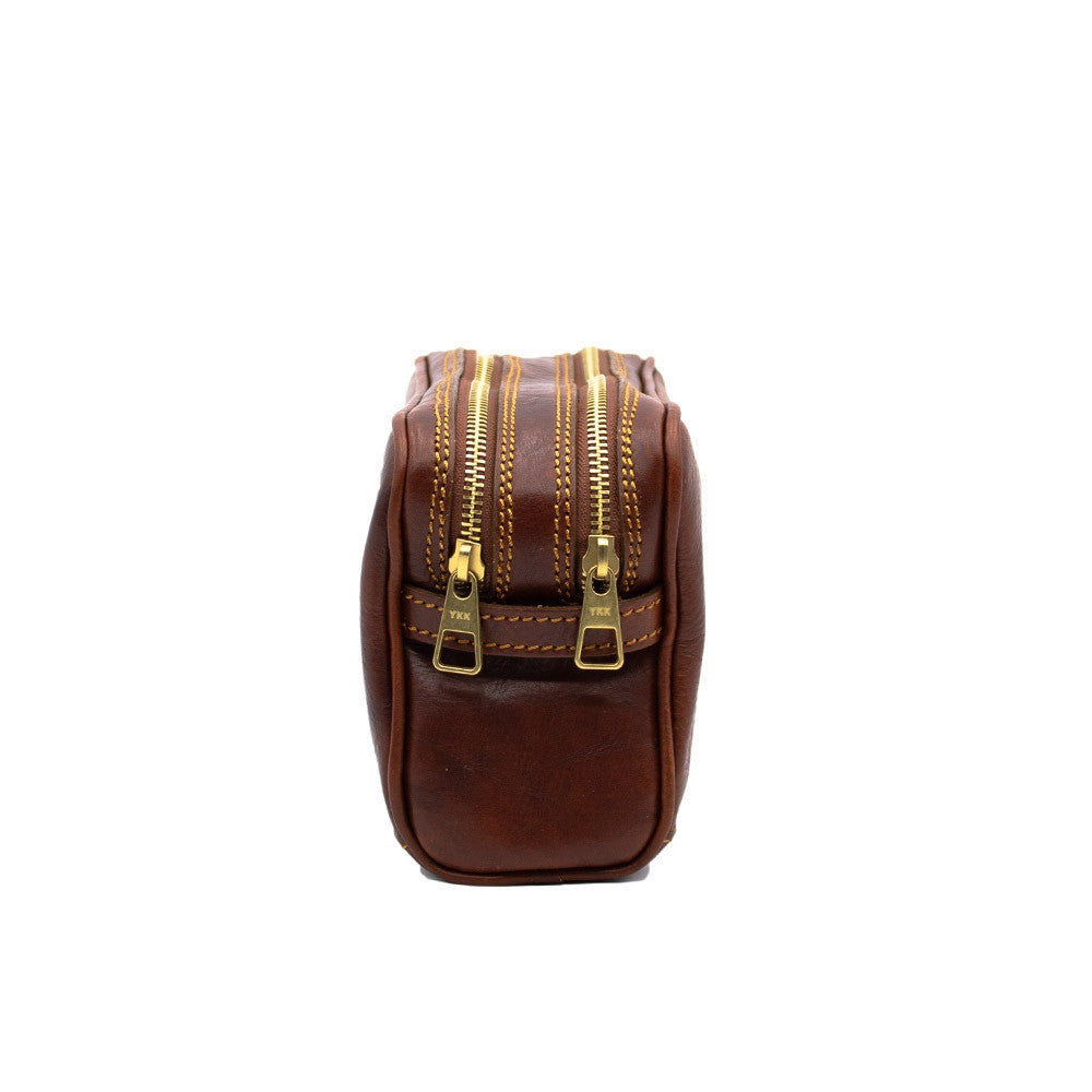 Beauty Case da Viaggio in pelle doppio scomparto MAR-4401