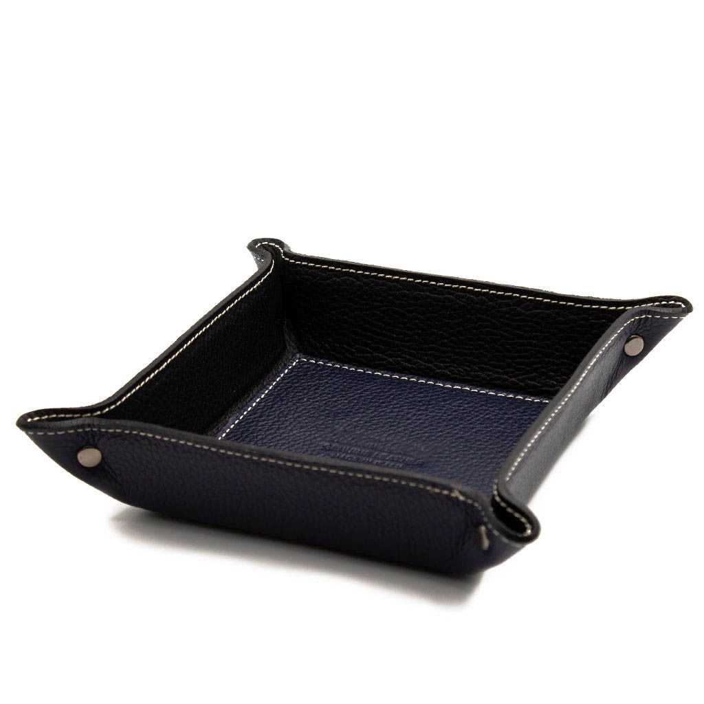 Svuotatasche in pelle Bicolore Navy / Nero