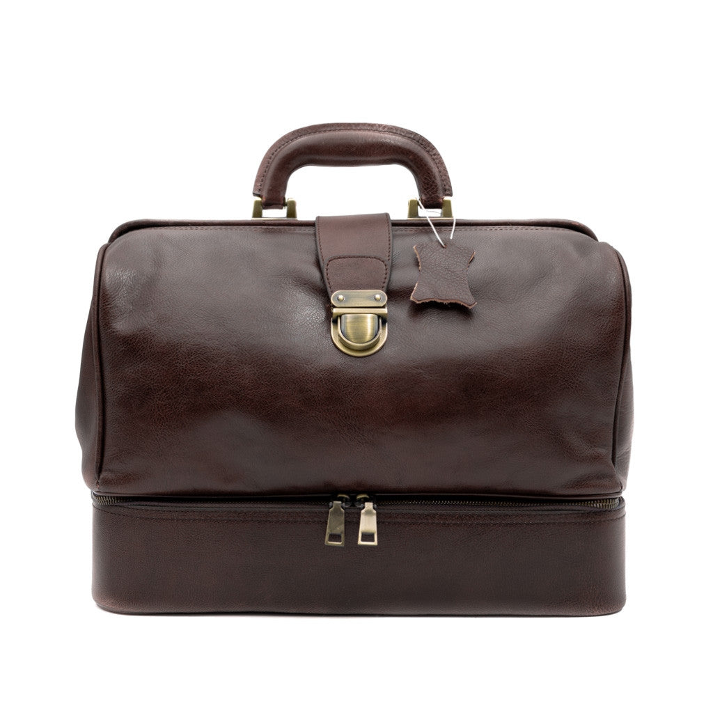Borsa Da Medico In Pelle Con Doppio Fondo