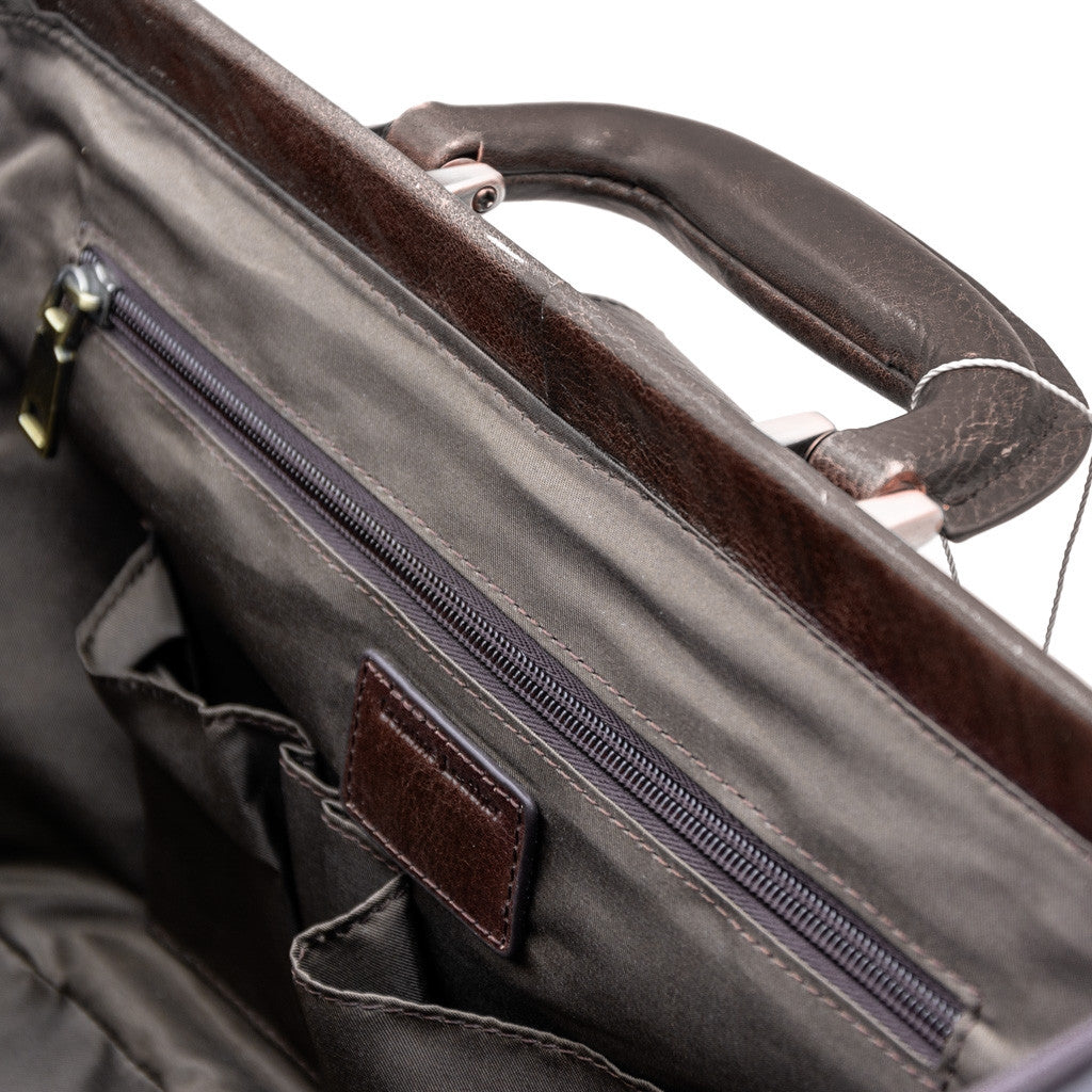 Borsa Da Medico In Pelle Con Doppio Fondo