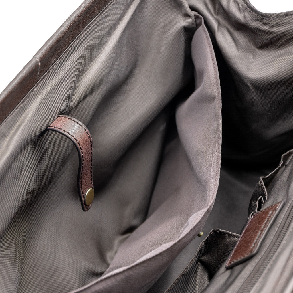Borsa Da Medico In Pelle Con Doppio Fondo