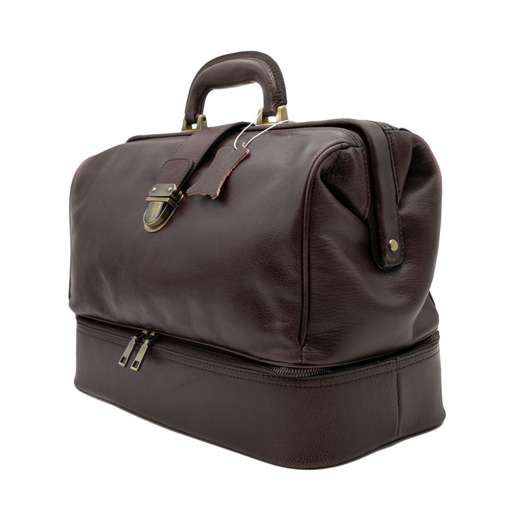 Borsa Da Medico In Pelle Con Doppio Fondo