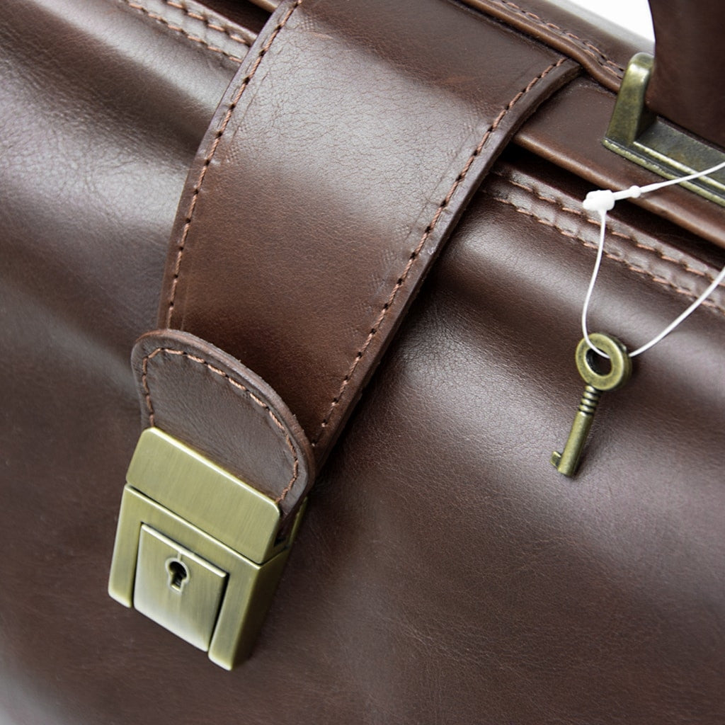 Borsa Da Medico In Pelle Con Doppio Fondo