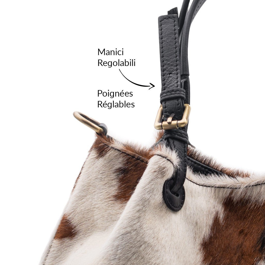 GRAZIA M Cavallino Borsa a Spalla con Tracolla Mucca