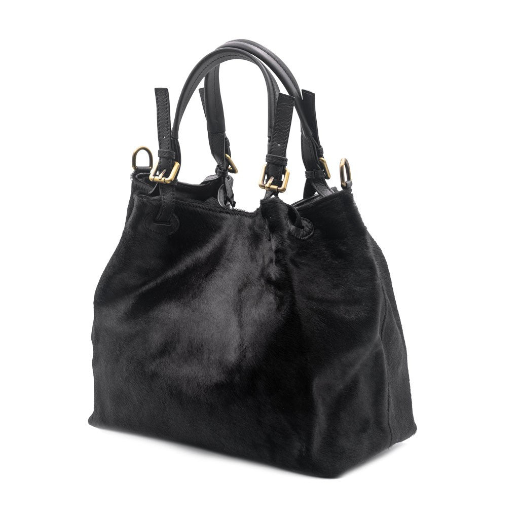 GRAZIA M Cavallino Borsa a Spalla con Tracolla - Nero