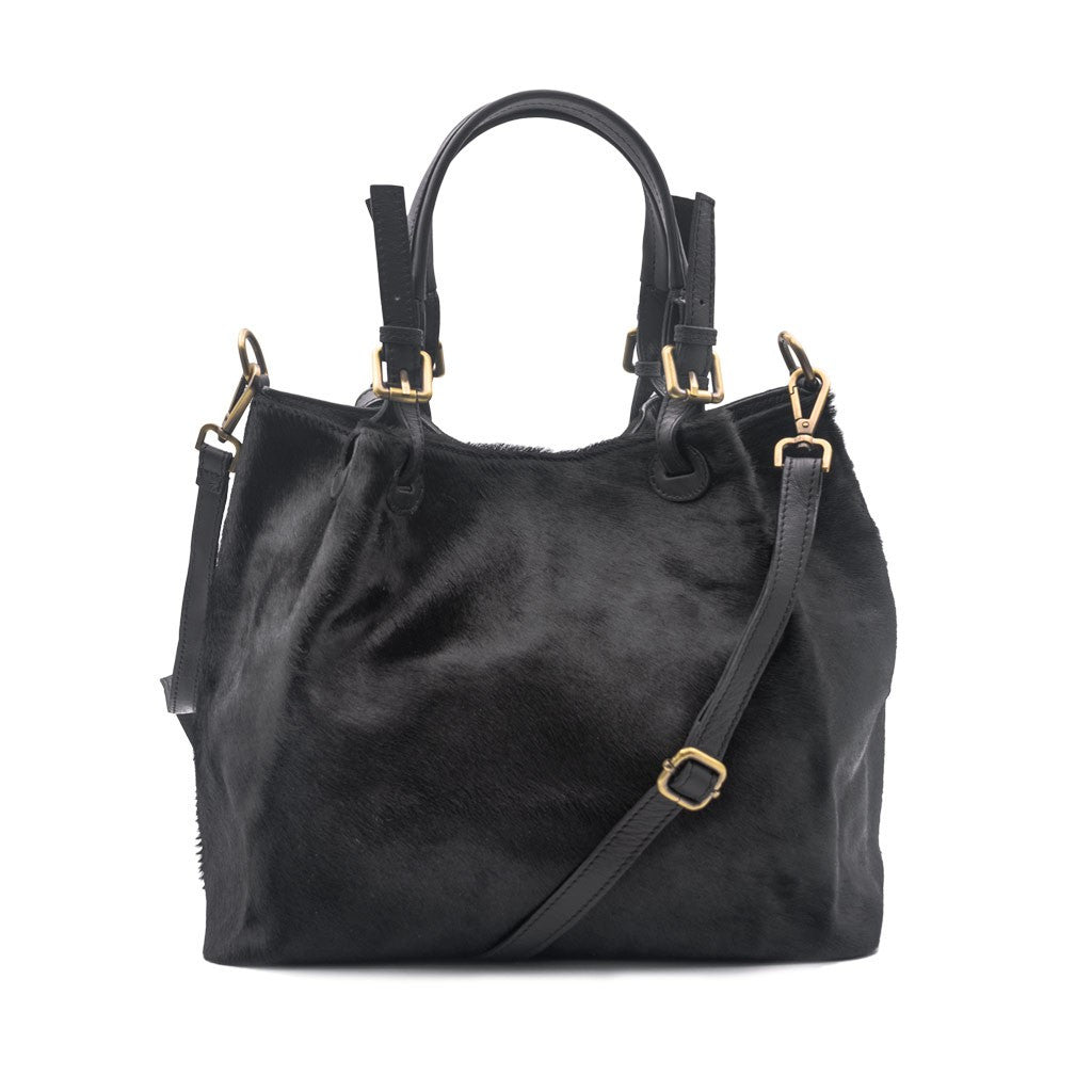GRAZIA M Cavallino Borsa a Spalla con Tracolla - Nero