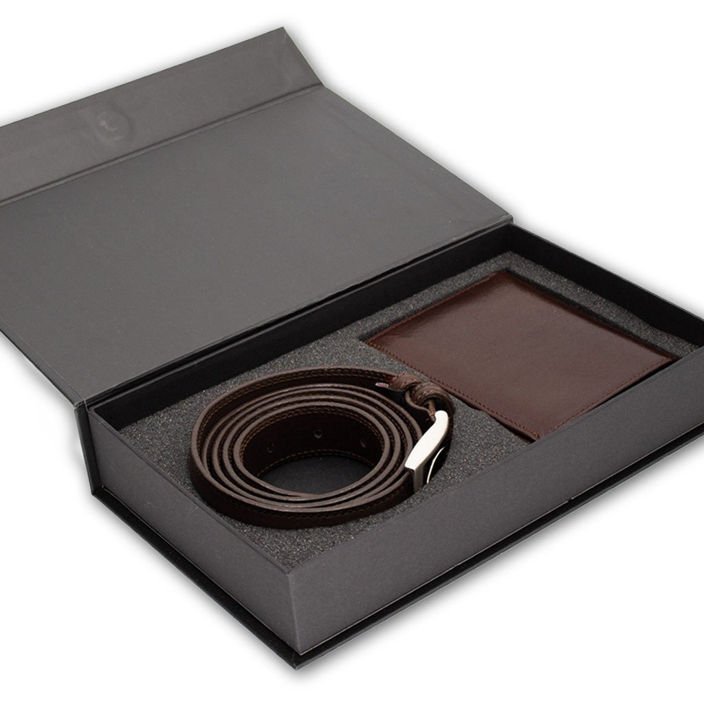 GIFT BOX - Elegante confezione Regalo per Uomo con cintura e portafoglio in pelle