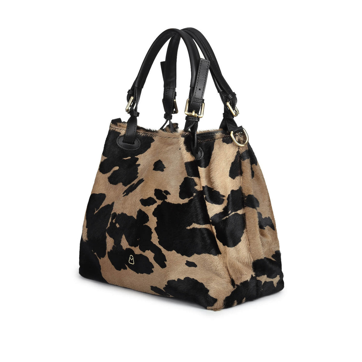 GRAZIA M Cavallino Borsa a Spalla con Tracolla Mucca Taupe