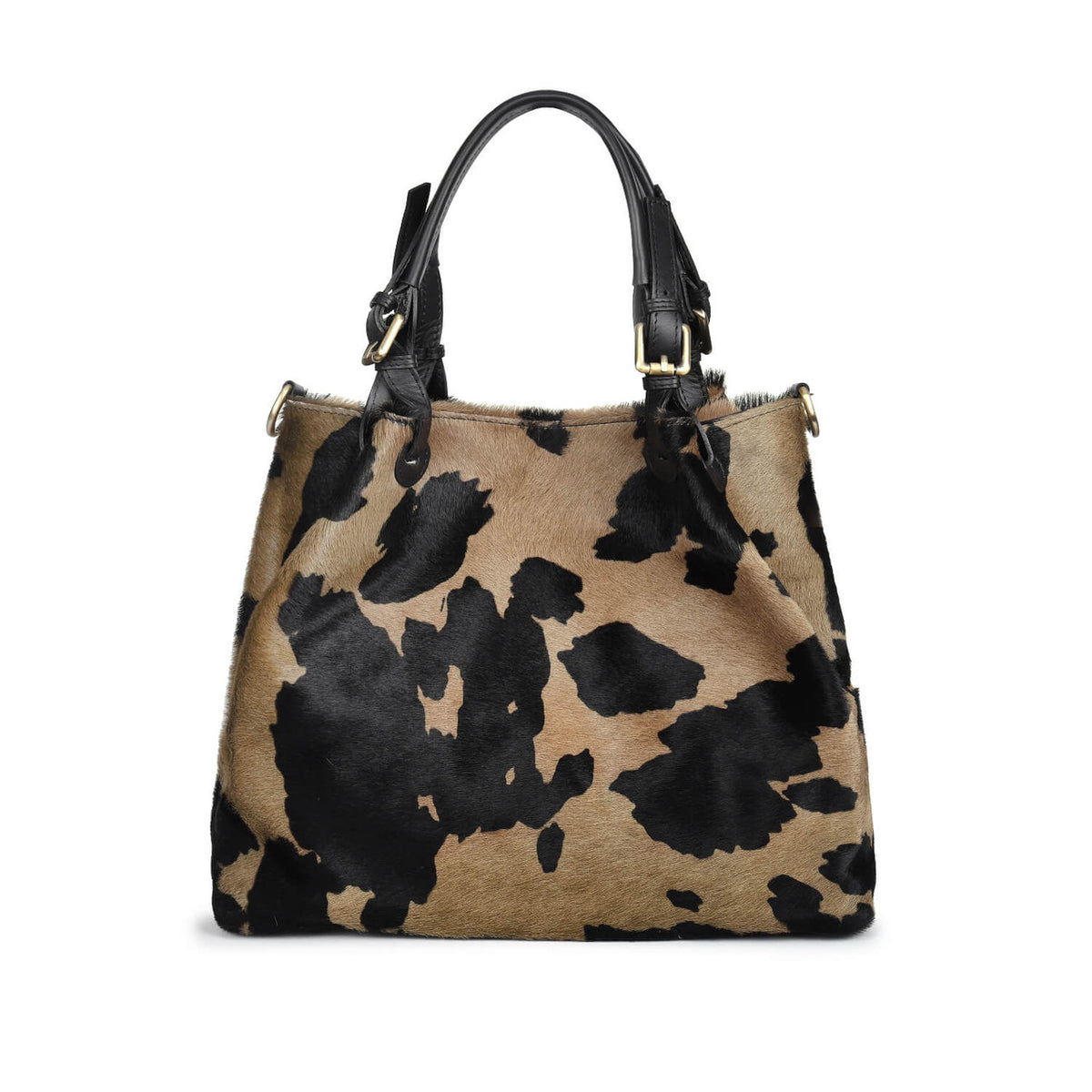 GRAZIA M Cavallino Borsa a Spalla con Tracolla Mucca Taupe