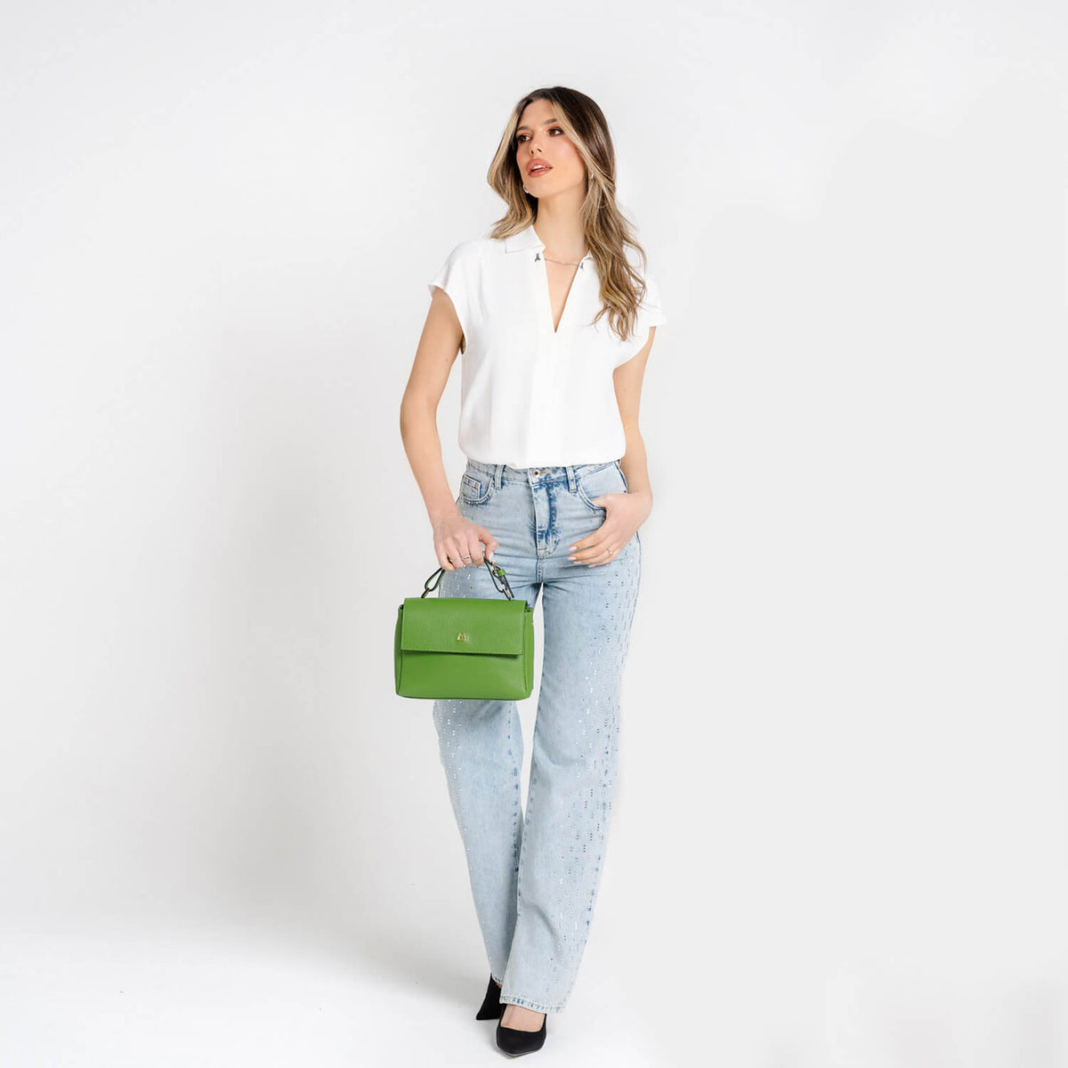 EVELINE SMALL Borsa a mano in pelle con Tracolla