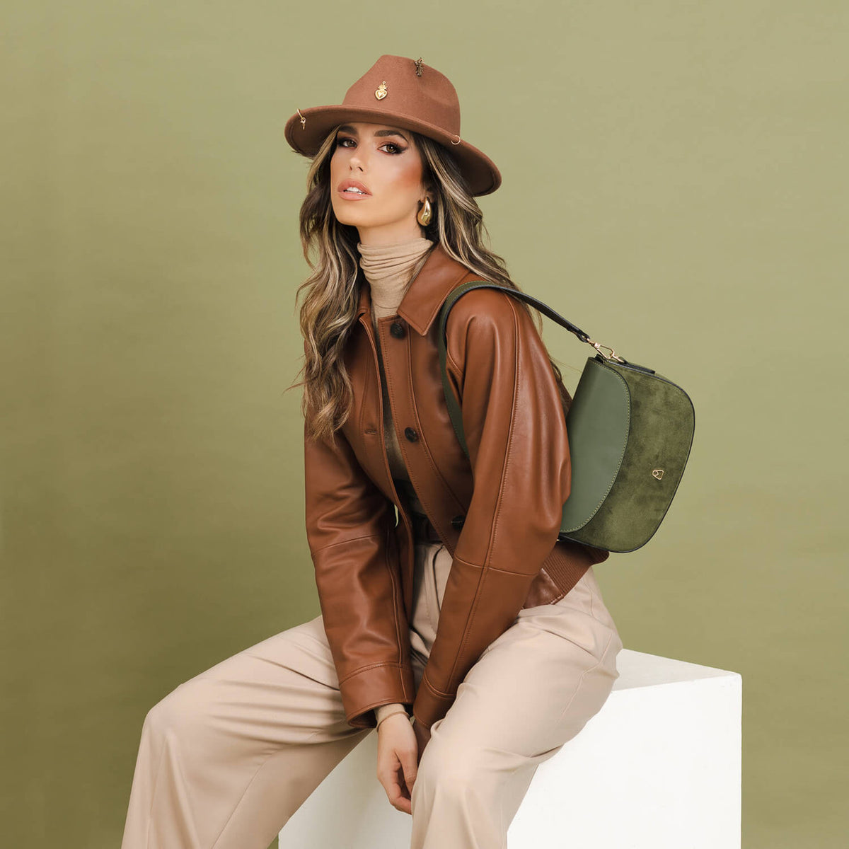 GRACE Borsa Hobo a spalla in pelle con Tracolla regolabile