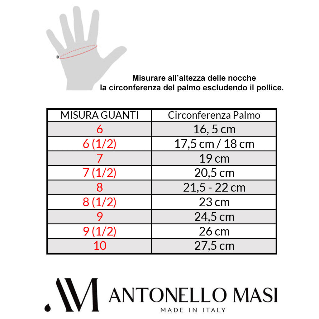 ANTONELLO MASI Guanti Uomo in Vera Pelle - C100 Bottone