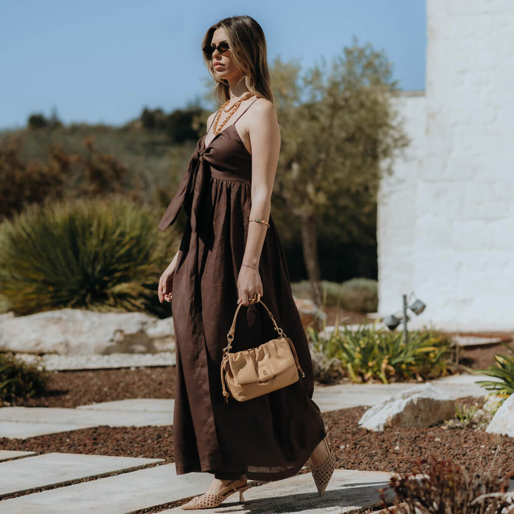 ALLEGRA SMALL Borsetta a mano in pelle Vitello Soft con tracolla regolabile