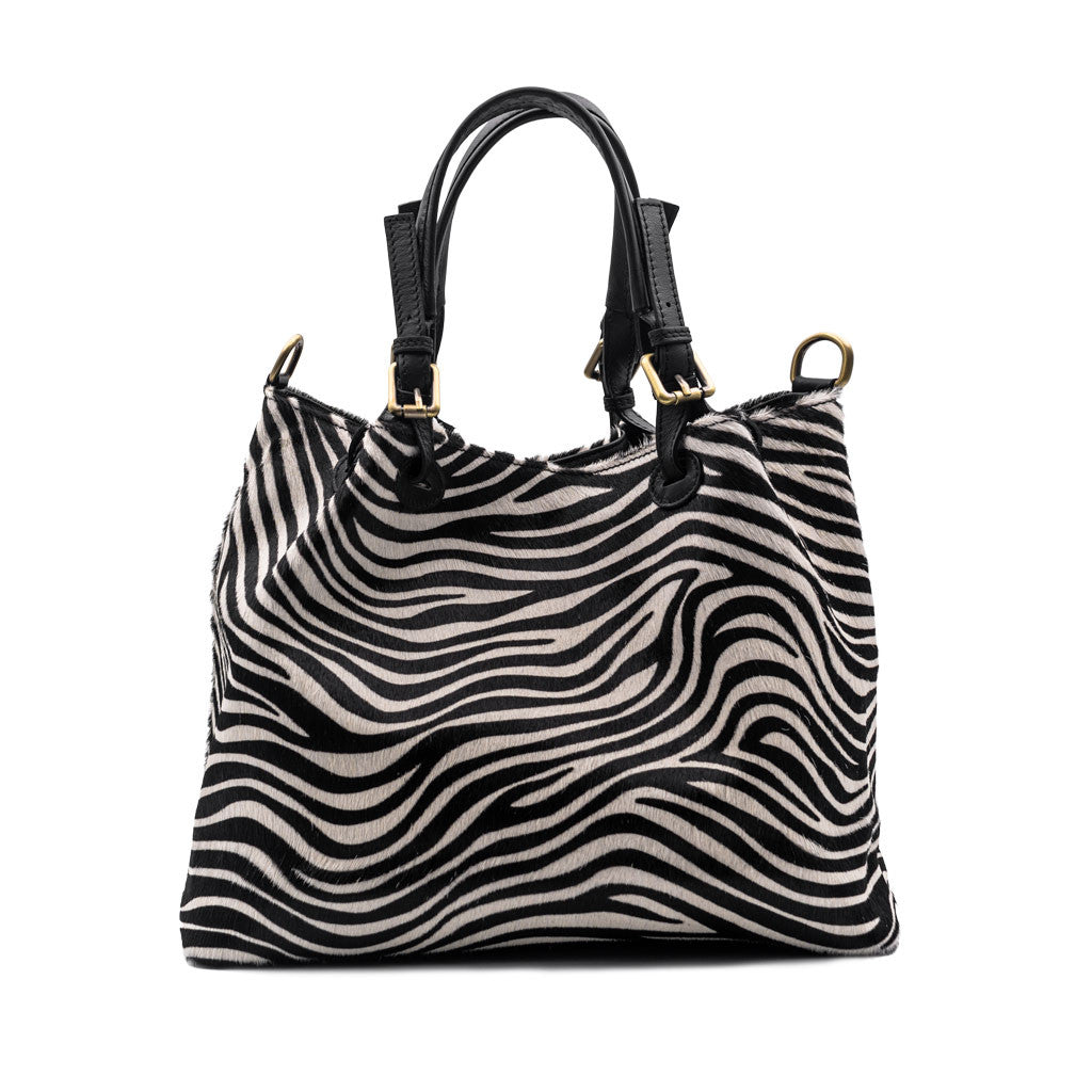 GRAZIA M Cavallino Borsa a Spalla Animalier Zebra