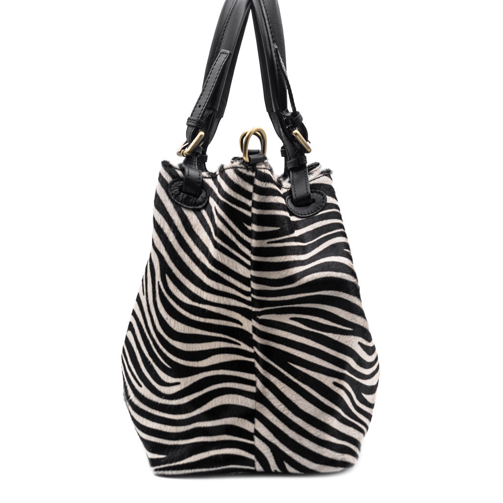 GRAZIA M Cavallino Borsa a Spalla Animalier Zebra