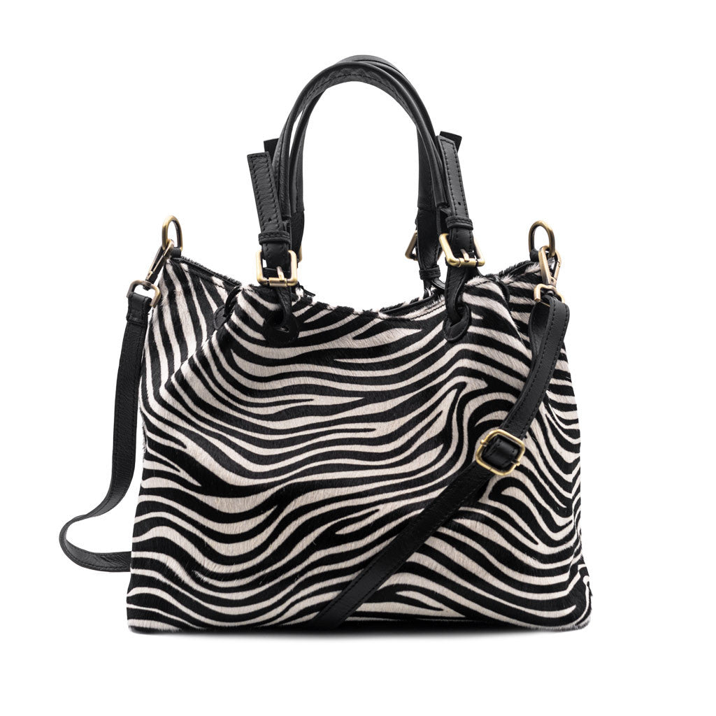GRAZIA M Cavallino Borsa a Spalla Animalier Zebra