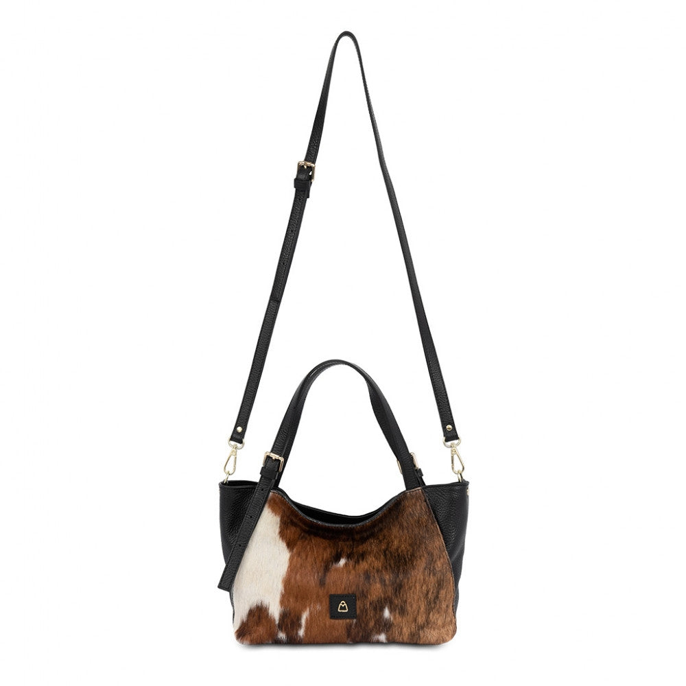 LUDMILLA SMALL ANIMALIER Borsetta a spalla in pelle con tracolla