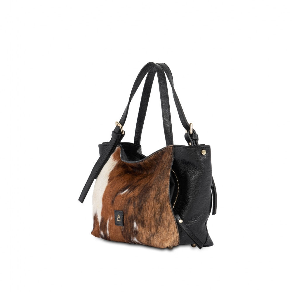 LUDMILLA SMALL ANIMALIER Borsetta a spalla in pelle con tracolla